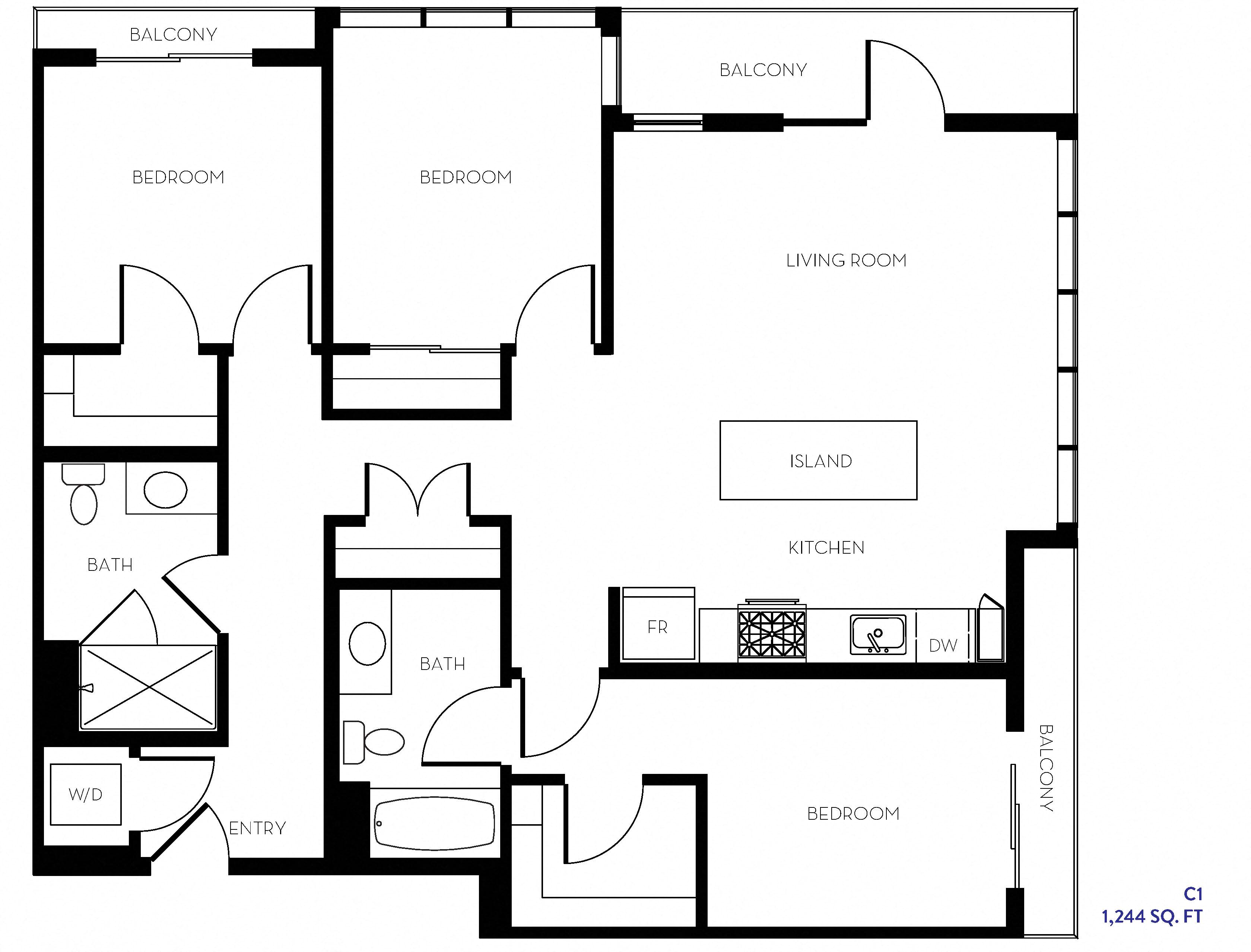 1301 16th Street Studio-3 Beds Apartment for Rent - Photo Gallery 43